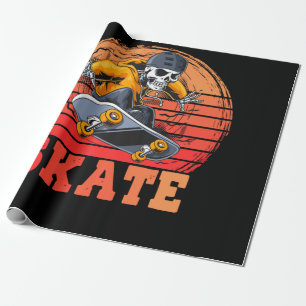 Skateboarder Retro Vintage Skateboarding Geschenkpapier