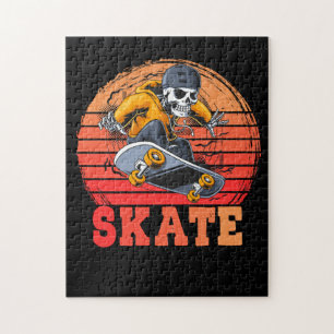 Skateboarder Retro Vintage Skateboarding Puzzle