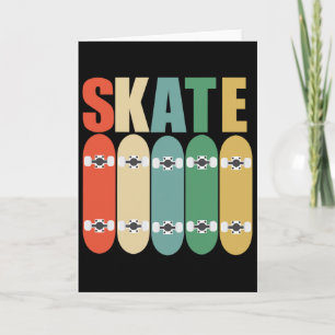 Skateboarder Retro Vintage Skateboarding T-Shirt Karte
