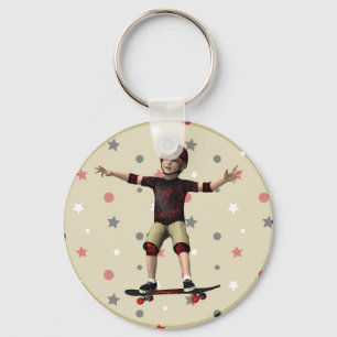 Skateboarder Schlüsselanhänger