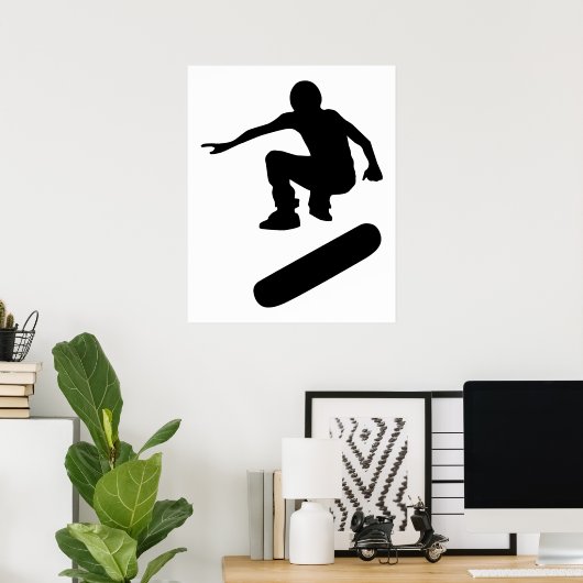 Skateboarder Silhouette Poster (Heimbüro)
