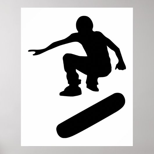Skateboarder Silhouette Poster (Vorne)