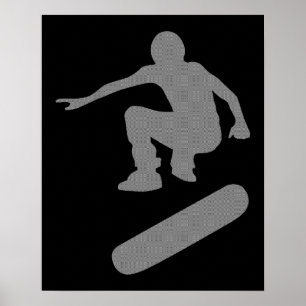 Skateboarder Silhouette Poster