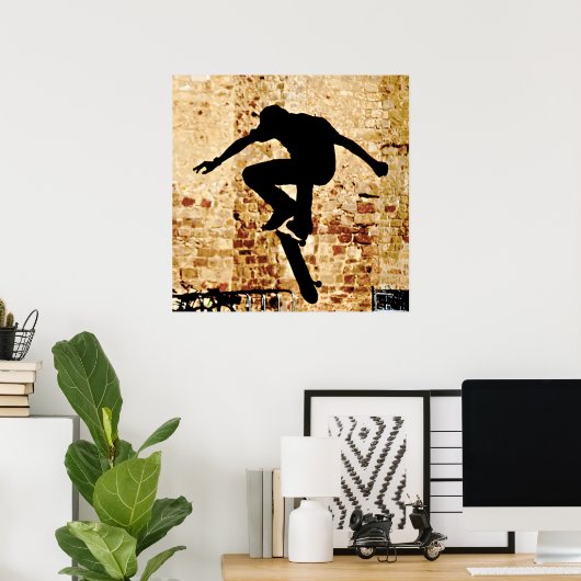 Skateboarder Silhouette Poster (Heimbüro)
