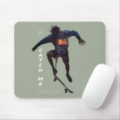 Skateboarder-Silhouette - Stadtplanung Mousepad (Mit Mouse)