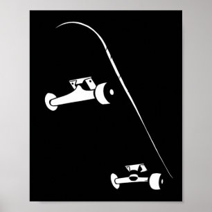 Skateboarder Skateboard fahrend Skateboard Poster