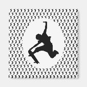Skateboarder Skateboard Skateboard Silhouette Magnet (Vorne)