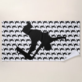 Skateboarder Skateboard Skateboard Silhouette Strandtuch