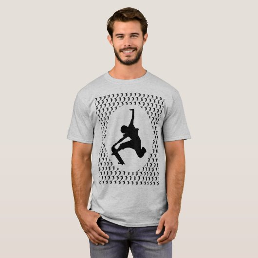 Skateboarder Skateboard Skateboard Silhouette T-Shirt (Vorne ganz)