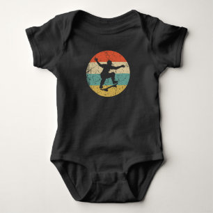 Skateboarder Skateboard Skater Ollie Retro Skatebo Baby Strampler