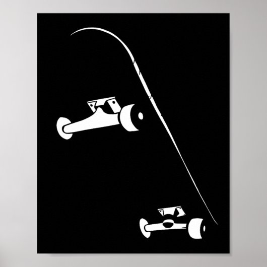 Skateboarder Skateboarding Skateboard Poster (Vorne)