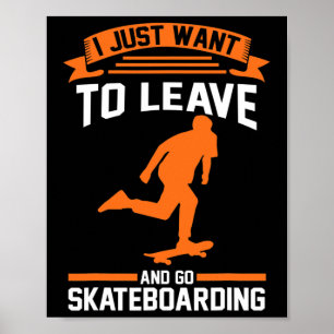 Skateboarder Skaten Skateboardfahren Poster
