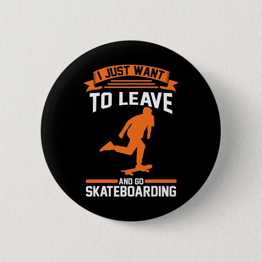Skateboarder Skaten Skateboarding  Button (Vorderseite)