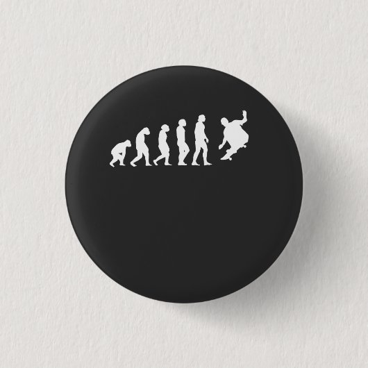 Skateboarder Skater Evolution Button (Vorderseite)