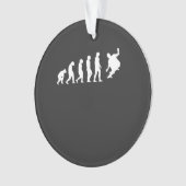 Skateboarder Skater Evolution Ornament (Vorderseite)