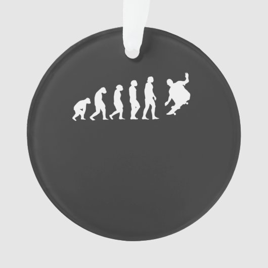 Skateboarder Skater Evolution Ornament (Vorderseite)