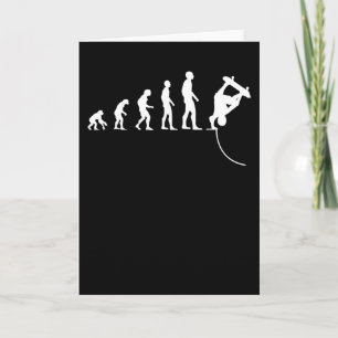 Skateboarder Skater Skate Evolution Funny Gift Karte