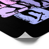 Skateboarder Skaterin Skateboard fahrende Kinder Poster (Ecke)