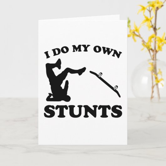 Skateboarder Stunts Spaß Skateboard Geschenk Karte (Gelbe Blume)