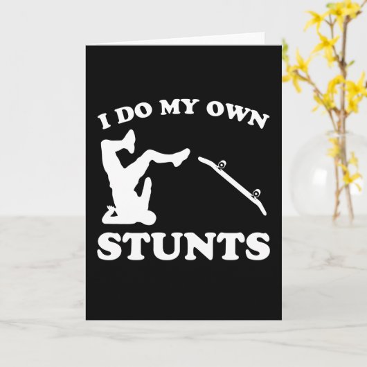 Skateboarder Stunts Spaß Skateboard Geschenk Karte (Gelbe Blume)