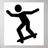 Skateboarder-Symbol Poster (Vorne)