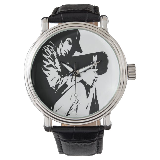 Skateboarder-Uhr Armbanduhr (Vorderseite)