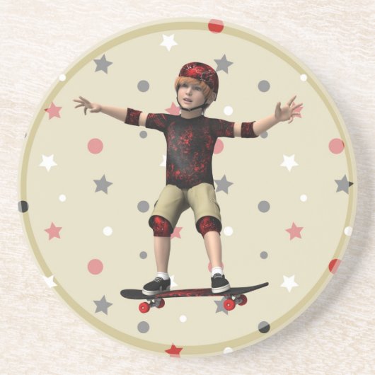 Skateboarder Untersetzer (Vorne)