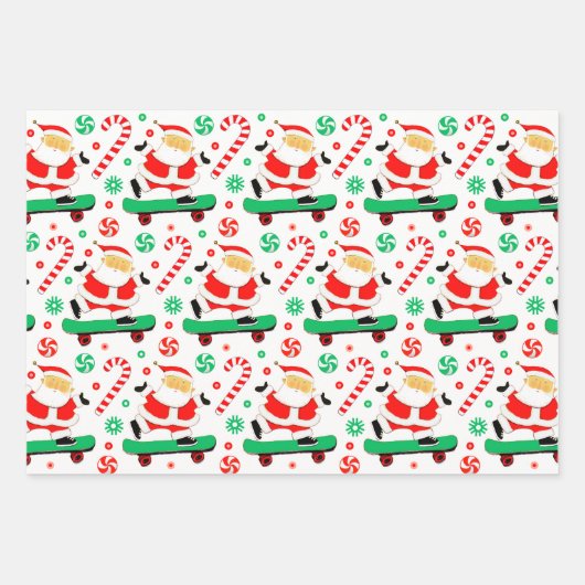 Skateboarder-Weihnachtsgeschenk Geschenkpapier Set (Vorderseite 3)