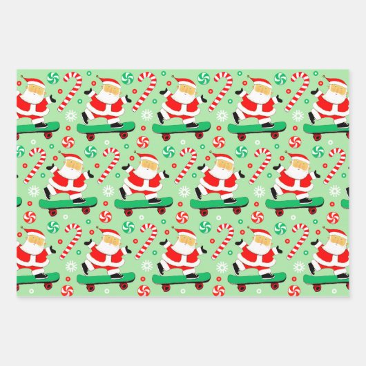 Skateboarder-Weihnachtsgeschenk Geschenkpapier Set (Vorderseite)