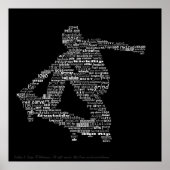 Skateboarder Word Collage Poster (Vorne)