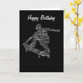 Skateboarder word klebgreeting card karte (Gelbe Blume)