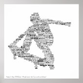 Skateboarder-Wortsammlung Poster (Vorne)