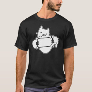 Skateboarder Wütende Katze Skateboarden Skateboard T-Shirt