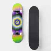 SkateboardExplosion in Gelb und Violett Skateboard (Vorderseite)