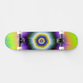 SkateboardExplosion in Gelb und Violett Skateboard (Horizontal)
