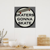 Skateboardfahren Poster (Küche)