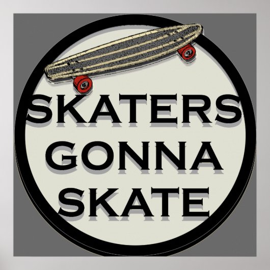 Skateboardfahren Poster (Vorne)