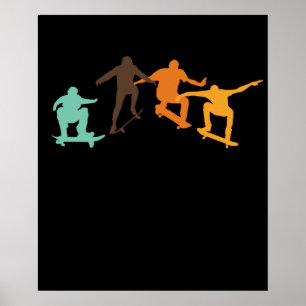 Skateboardfahren Retro-Skateboarder Skateboard Ska Poster