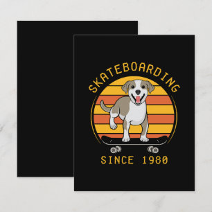 Skateboardfahren seit 1980 begleitkarte