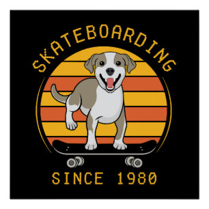 Skateboardfahren seit 1980 poster