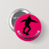 Skateboardfahrer Button (Vorne & Hinten)