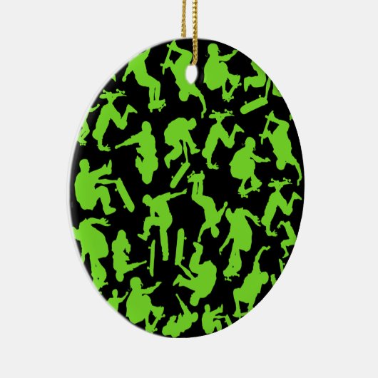 Skateboardfahrer-Collage Keramikornament (Rechts)