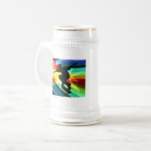 Skateboardfahrer in Criss Querblitz Bierglas (Vorderseite Links)