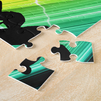 Skateboardfahrer in Criss Querblitz Puzzle