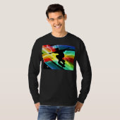Skateboardfahrer in Criss Querblitz T-Shirt (Vorne ganz)