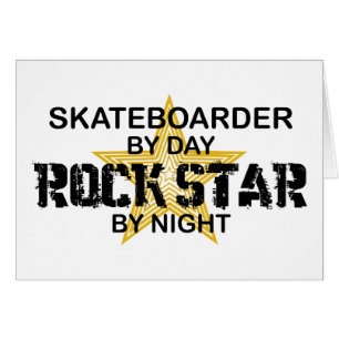 Skateboardfahrer-Rockstar bis zum Nacht