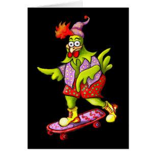 ** Skateboardfahrerhuhn **