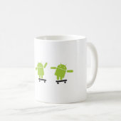 Skateboarding Android Kaffeetasse (VorderseiteRechts)