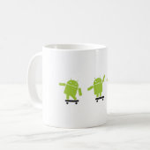 Skateboarding Android Kaffeetasse (Vorderseite Links)