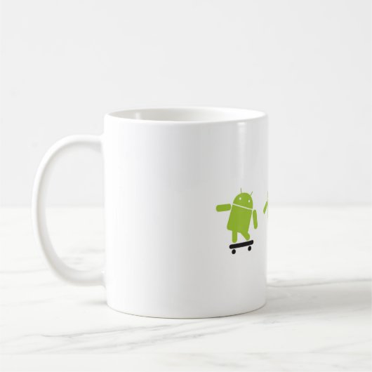 Skateboarding Android Kaffeetasse (Links)